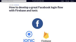 
                            11. How to develop a great Facebook login flow with Firebase and Ionic