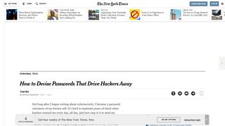 
                            9. How to Devise Passwords That Drive Hackers Away - The New York ...