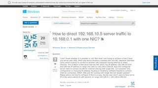 
                            10. How to direct 192.168.10.5 server traffic to 10.168.0.1 with ...