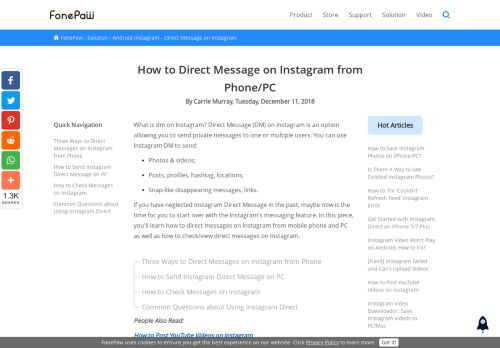 
                            7. How to Direct Message on Instagram from Phone/PC - FonePaw