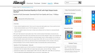 
                            2. How to Directly Download Spotify to FLAC with Cover Art ... - Allavsoft