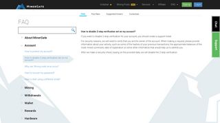 
                            5. How to disable 2-step verification set on my account? - MinerGate