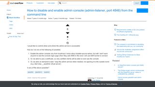 
                            5. How to disable and enable admin console (admin-listener, port 4848 ...