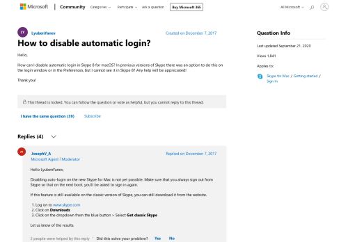 
                            3. How to disable automatic login? - Microsoft Community