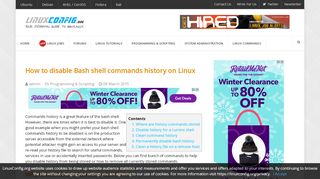 
                            11. How to disable Bash shell commands history on Linux - LinuxConfig ...