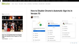
                            1. How to Disable Chrome's Automatic Sign-Ins in Version 70 - Lifehacker
