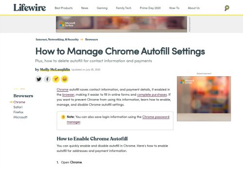 
                            12. How to Disable Form Autofill in Google Chrome - Lifewire