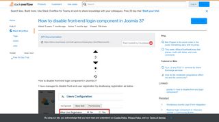 
                            11. How to disable front-end login component in Joomla 3? - Stack Overflow