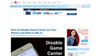 
                            11. How to Disable Game Center on Your iPhone and iPad in iOS 11