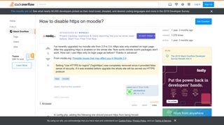 
                            8. How to disable https on moodle? - Stack Overflow