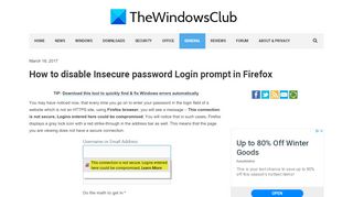 
                            9. How to disable Insecure password Login prompt in Firefox
