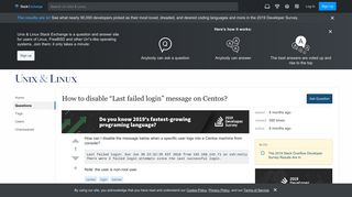 
                            6. How to disable “Last failed login” message on Centos? - Unix ...