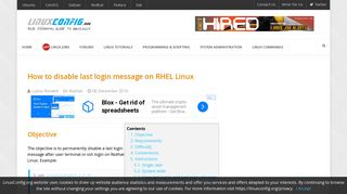 
                            7. How to disable last login message on RHEL Linux - LinuxConfig.org