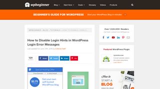
                            3. How to Disable Login Hints in WordPress Login Error Messages