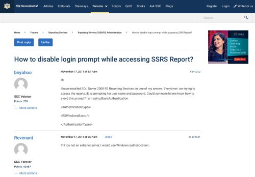 
                            4. How to disable login prompt while accessing SSRS Report? - SQL ...