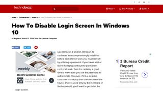 
                            7. How To Disable Login Screen In Windows 10 | Technobezz