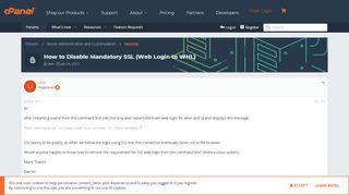
                            13. How to Disable Mandatory SSL (Web Login to WHL) | cPanel Forums