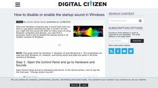 
                            10. How to disable or enable the startup sound in Windows | Digital Citizen