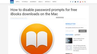 
                            13. How to disable password prompts for free iBooks downloads on the Mac