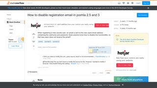 
                            5. How to disable registration email in joomla 2.5 and 3 - Stack Overflow