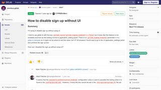 
                            5. How to disable sign up without UI (#2837) · Issues · GitLab.org ...