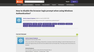 
                            7. How to disable the browser login prompt when using Windows ...