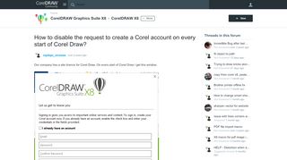 
                            3. How to disable the request to create a Corel account on every start of ...