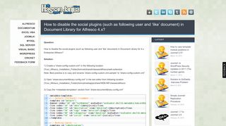 
                            1. How to disable the social plugins (such as following user and 'like ...