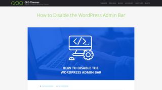 
                            10. How to Disable the WordPress Admin Bar From Your Site