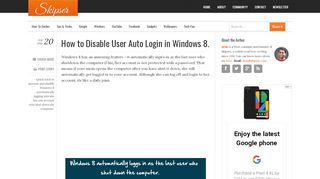 
                            2. How to Disable User Auto Login in Windows 8 - Skipser