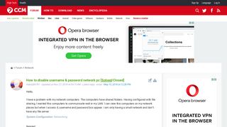
                            5. How to disable username & password network pc [Solved] - Ccm.net