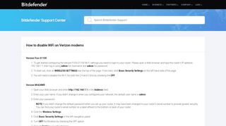 
                            12. How to disable WiFi on Verizon modems - Bitdefender