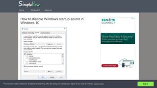 
                            2. How to disable Windows startup sound in Windows 10 - SimpleHow