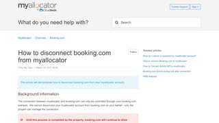 
                            6. How to disconnect booking.com from myallocator – Myallocator