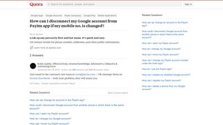 
                            11. How to disconnect my Google account from Paytm app if my mobile no ...