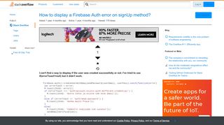 
                            13. How to display a Firebase Auth error on signUp method? - Stack ...