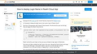 
                            12. How to display Login Name in Realm Cloud App - Stack Overflow