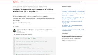 
                            3. How to display the logged username after login via local storage ...