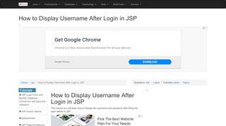 
                            4. How to Display Username After Login in JSP - RoseIndia