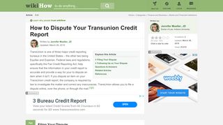 
                            13. How to Dispute Your Transunion Credit Report: 11 Steps