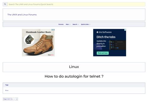 
                            8. How to do autologin for telnet ? - Unix.com