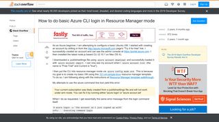 
                            4. How to do basic Azure CLI login in Resource Manager mode - Stack ...