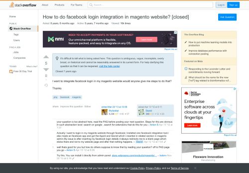 
                            12. How to do facebook login integration in magento website? - Stack ...