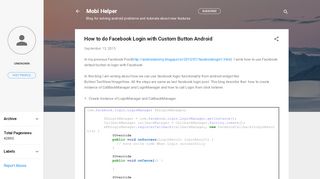 
                            9. How to do Facebook Login with Custom Button Android - Mobi Helper