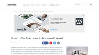 
                            7. How to Do Fractions in Microsoft Word | Techwalla.com