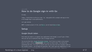 
                            12. How to do Google sign-in with Go - Ramblings of a cloud engineer