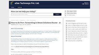 
                            13. How to do Port- Forwarding in Nexxt Solutions Router : eZee ...