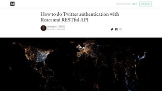 
                            12. How to do Twitter authentication with React and RESTful API - Medium