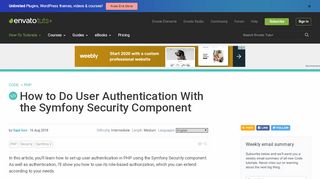 
                            12. How to Do User Authentication With the Symfony Security Component