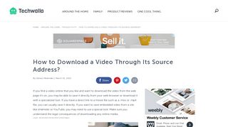 
                            12. How to Download a Video Through Its Source Address? | Techwalla.com